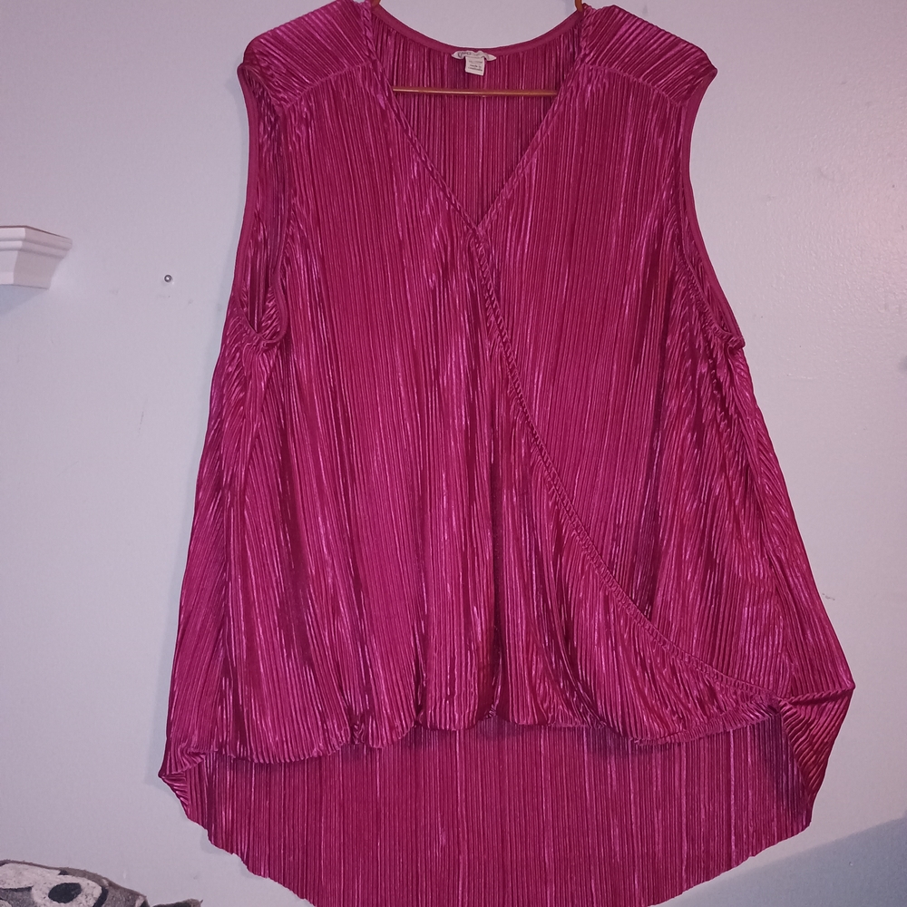 Cato Sleeveless Magenta Blouse